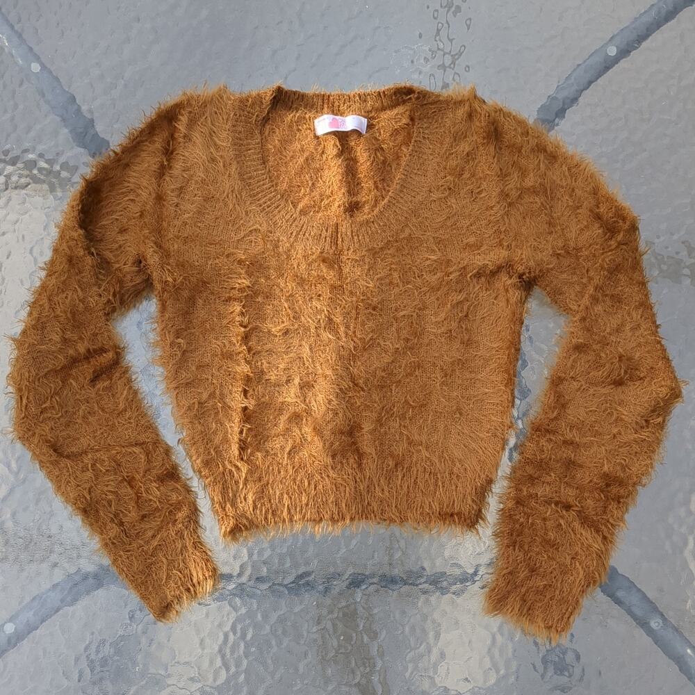 American Apparel x Cali Sun & Fun Women’s Cropped Sweater, Size xs Fuzzy LS